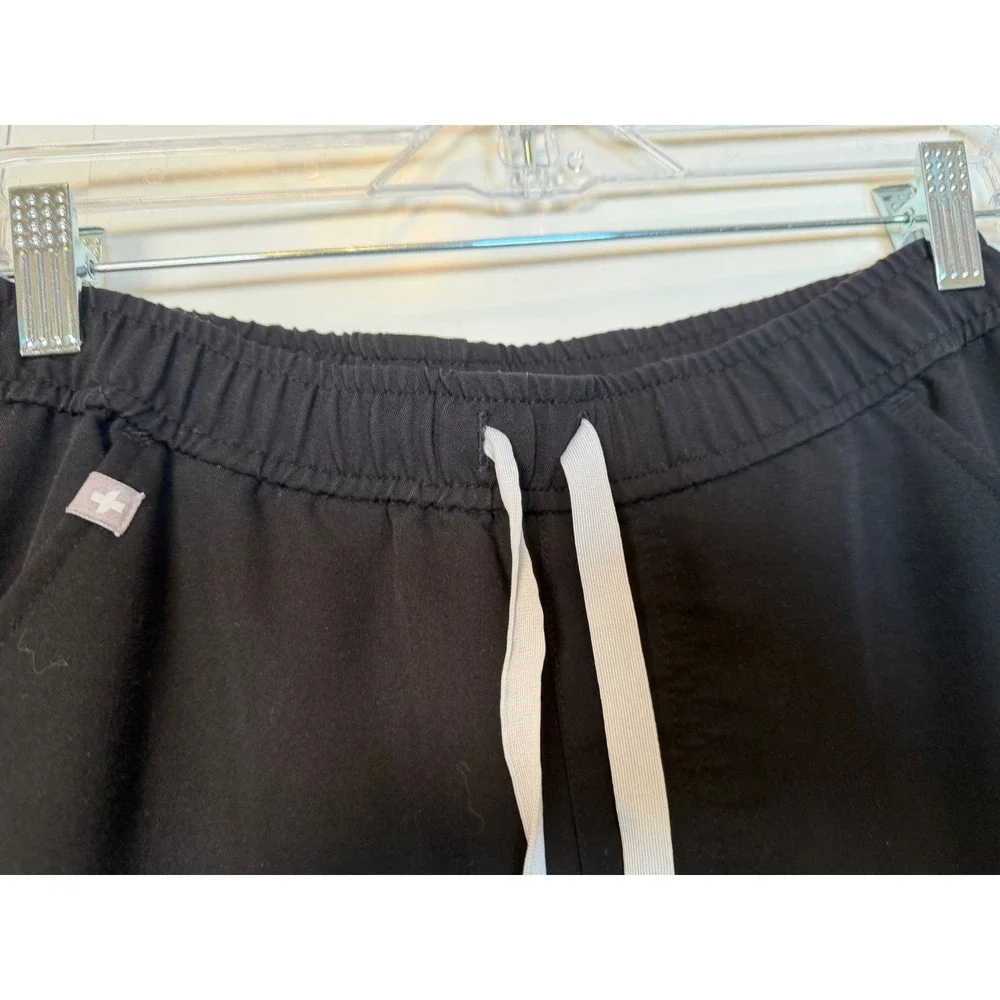 FIGS Tansen Jogger Scrub Pants Black Mens Small 30x29.5 Stretch EUC‎